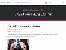 Tablet Screenshot of divorceassethunter.com